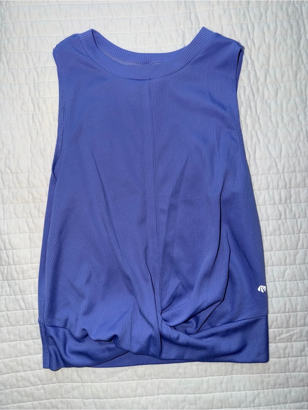 MARIKA Women’s Purple Twist-Hem Sleeveless Athletic Tank Top